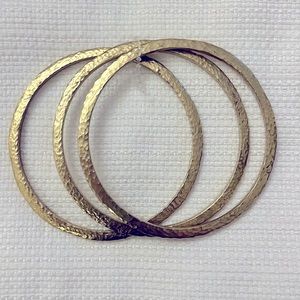SILPADA K&R Set of Three Hammered Brass Bangles